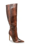 Chase & Chloe Chase And Chloe Knee High Boot In Brown