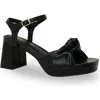 Chase & Chloe Chase And Chloe Knot Strap Sandal In Black