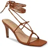 Chase & Chloe Chase And Chloe Knotted Ankle Wrap Sandal