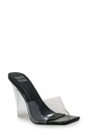 Chase & Chloe Chase And Chloe Lucite Wedge Heel Sandal