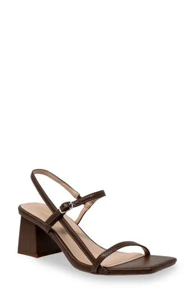 Chase & Chloe Chase And Chloe Maple Slingback Block Heel Sandal