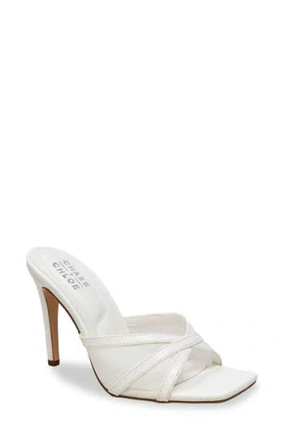 Chase & Chloe Chase And Chloe Mesh Mule Stiletto Sandal In White