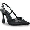 Chase & Chloe Chase And Chloe Mesh Pointed Toe Slingback Pump In Black Mesh