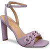Chase & Chloe Chase And Chloe Mianni Chain Ankle Strap Sandal In Purple