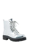 Chase & Chloe Chase And Chloe Mira Studded Lug Combat Boot