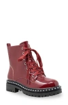 Chase & Chloe Chase And Chloe Mira Studded Lug Combat Boot