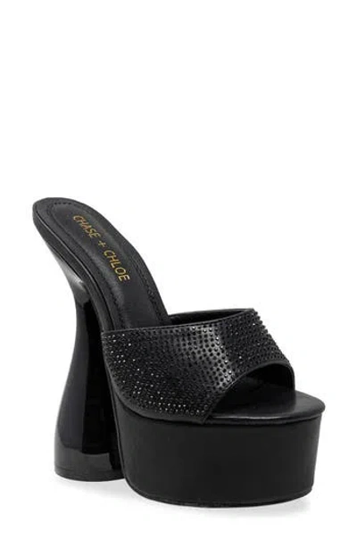 Chase & Chloe Chase And Chloe Miranda Rhinestone Platform Sandal