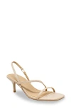 Chase & Chloe Chase And Chloe Nailee Kitten Heel Sandal In Nude