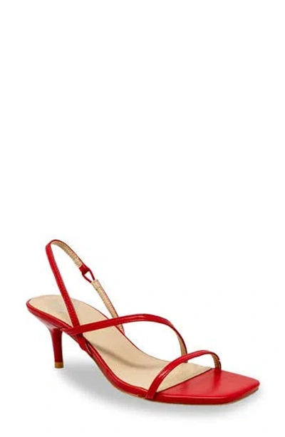 Chase & Chloe Chase And Chloe Nailee Kitten Heel Sandal In Red