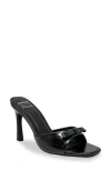 Chase & Chloe Chase And Chloe Nerissa Sandal In Black Pu