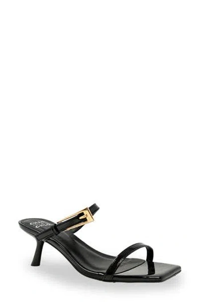 Chase & Chloe Chase And Chloe Nine Buckle Sandal In Black
