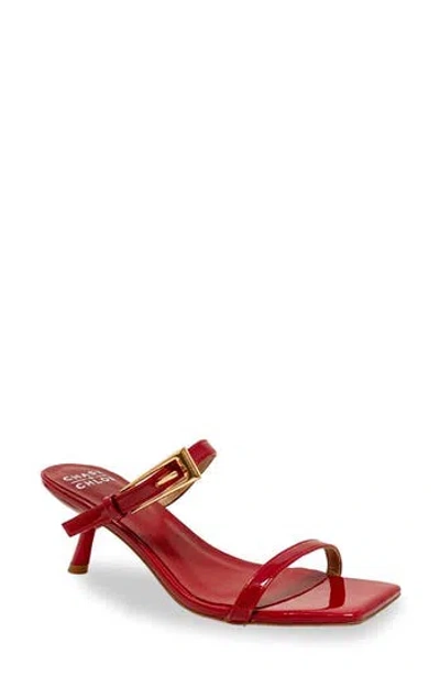 Chase & Chloe Chase And Chloe Nine Buckle Sandal In Black
