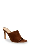 Chase & Chloe Chase And Chloe Open Toe Mule In Brown