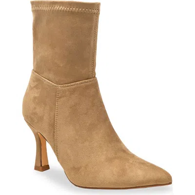 Chase & Chloe Chase And Chloe Pointed Toe Leather Bootie In Animal Print