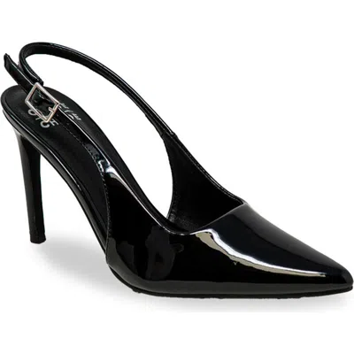Chase & Chloe Chase And Chloe Pointed Toe Slingback Pump In Black