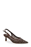 Chase & Chloe Chase And Chloe Pointed Toe Slingback Pump In Burgundy