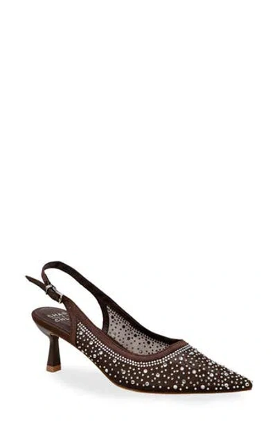Chase & Chloe Chase And Chloe Pointed Toe Slingback Pump In Burgundy