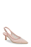 Chase & Chloe Chase And Chloe Pointed Toe Slingback Pump In Multi