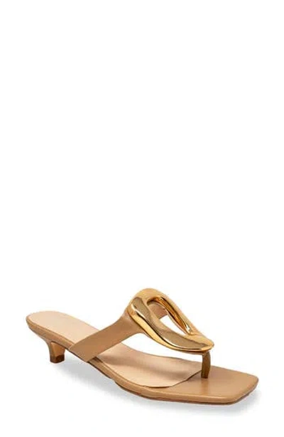 Chase & Chloe Chase And Chloe Raya Bit Slide Sandal In Brown