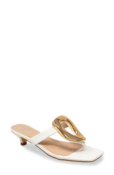 Chase & Chloe Chase And Chloe Raya Bit Slide Sandal In Gold