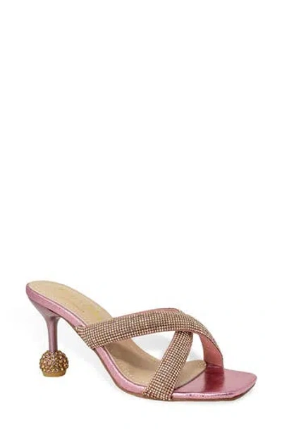 Chase & Chloe Chase And Chloe Rhinestone Cross Strap Sandal