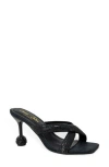 Chase & Chloe Chase And Chloe Rhinestone Cross Strap Sandal
