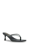 Chase & Chloe Chase And Chloe Rhinestone Kitten Heel Sandal In Black