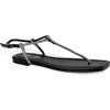 Chase & Chloe Chase And Chloe Rhinestone T-strap Sandal In Black