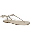 Chase & Chloe Chase And Chloe Rhinestone T-strap Sandal In Brown