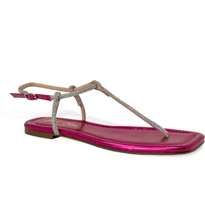 Chase & Chloe Chase And Chloe Rhinestone T-strap Sandal