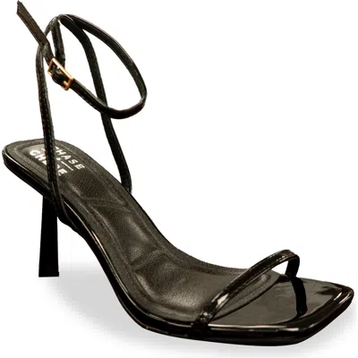 Chase & Chloe Chase And Chloe Richie Ankle Strap Sandal In Black