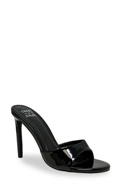 Chase & Chloe Chase And Chloe Slide Stiletto Sandal In Black