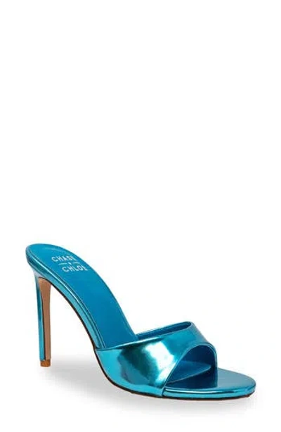 Chase & Chloe Chase And Chloe Slide Stiletto Sandal In Blue