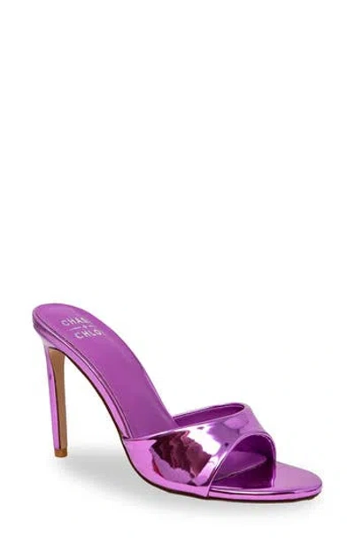Chase & Chloe Chase And Chloe Slide Stiletto Sandal In Purple