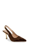 Chase & Chloe Chase And Chloe Slingback Pump In Brown