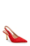 Chase & Chloe Chase And Chloe Slingback Pump In Red