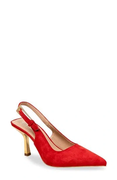 Chase & Chloe Chase And Chloe Slingback Pump In Red