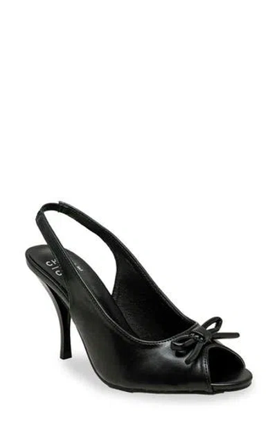 Chase & Chloe Chase And Chloe Slingback Sandal In Black