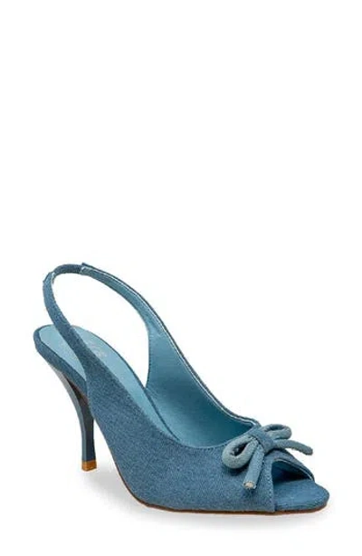 Chase & Chloe Chase And Chloe Slingback Sandal In Blue
