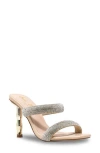 Chase & Chloe Chase And Chloe Slip-on Slide Sandal In Beige