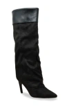 Chase & Chloe Chase And Chloe Slouch Boot In Black