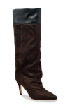 Chase & Chloe Chase And Chloe Slouch Boot In Brown