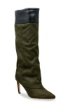Chase & Chloe Chase And Chloe Slouch Boot In Green