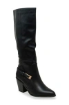 Chase & Chloe Chase And Chloe Slouch Knee High Boot In Black