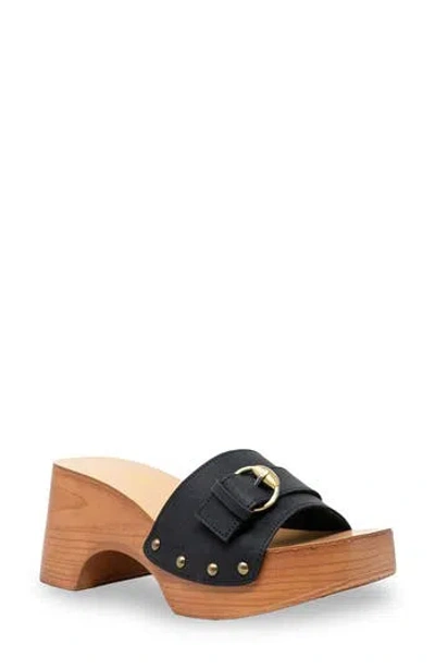 Chase & Chloe Chase And Chloe Soraya Buckle Platform Wedge Slide Sandal