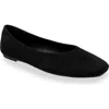 Chase & Chloe Chase And Chloe Square Toe Ballet Flat In Black