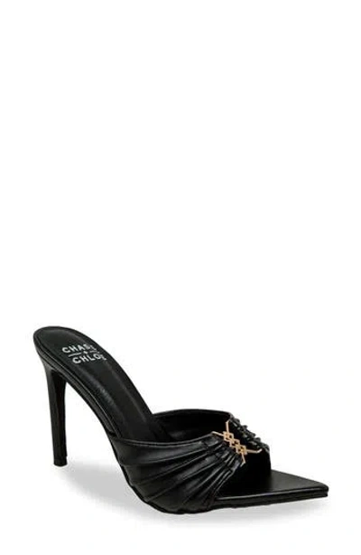 Chase & Chloe Chase And Chloe Stiletto Mule Sandal In Orange