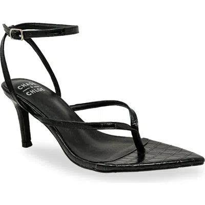 Chase & Chloe Chase And Chloe Strappy Post Toe Sandal In Multi