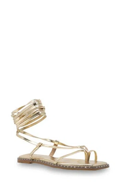 Chase & Chloe Chase And Chloe Studded Ankle Wrap Sandal