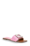 Chase & Chloe Chase And Chloe Taylor Faux Pearl Slide Sandal In Pink